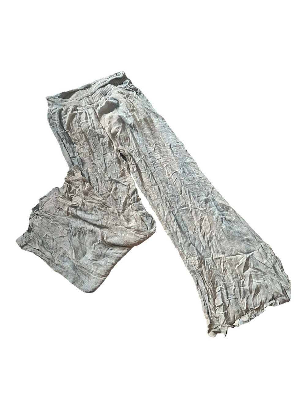 Patrons of Peace Wide Leg Crinkled Pants in Light Blue
